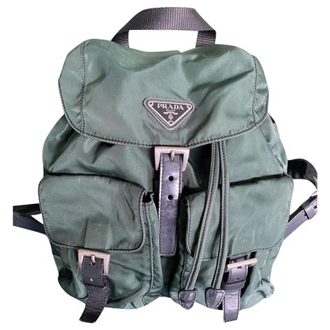 vintage prada leather backpack